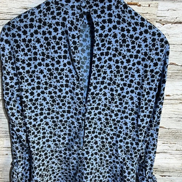 H&M open back high neck floral blouse size 6 - Picture 10 of 11